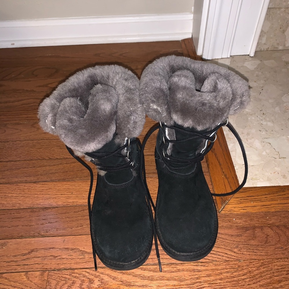 Lace up ugg boots